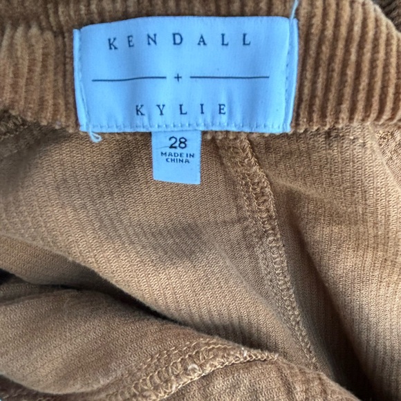 Kendall & Kylie Caramel Brown Corduroy Mini Skirt with Button Down Front - Picture 4 of 5